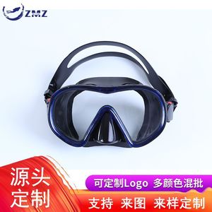 หน้ากากดำน้ำเลนส์เดี่ยว ZMZDIVE กระจกนิรภัย 4.0 มม. ซิลิโคนสำหรับผู้ใหญ่ ดำน้ำฟรีไดฟ์วิ่ง สกูบา ดำน้ำตื้น - Product Image 5