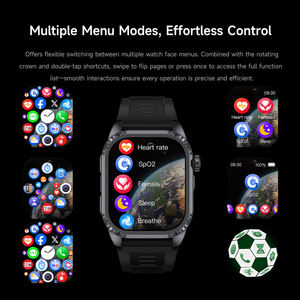 Montre connectée DS8 avec surveillance de la pression artérielle, batterie 300 mAh, étanchéité IP67, rappel d'hydratation et assistant vocal - Product Image 5