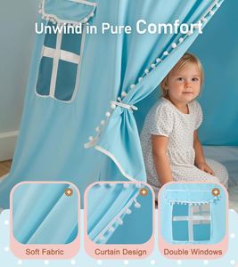 Easy Setup & Indoor Outdoor Game Portable Children Yurt <b>Tents</b> <b>Play</b> <b>Tent</b> for Toddler and Kids - Product Image 4