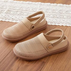 Summer Hollow Out Mesh Sandals Women Japanese Minimalist Closed Toe Slides Polyurethane <b>Soft</b> Sole Casual <b>Shoes</b> Wholesale - Product Image 2