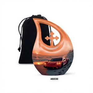 Venta caliente hermosa puesta de sol coche lágrima cremación urna para adultos para cenizas humanas decorativa gran Cruz urna funeraria - Product Image 1