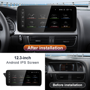 Lecteurs vidéo de voiture Android 14 Snapdragon 665 avec CarPlay sans fil pour <span class=keywords><strong>AUDI</strong></span> A4 A5 B8, navigation GPS, écran multimédia central - Product Image 2