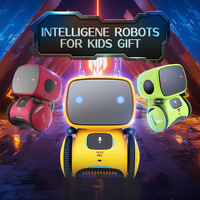 Robot de compagnie intelligent pour ordinateur de bureau avec contrôle par application WiFi, réponse tactile, reconnaissance vocale, écran LED et batterie rechargeable