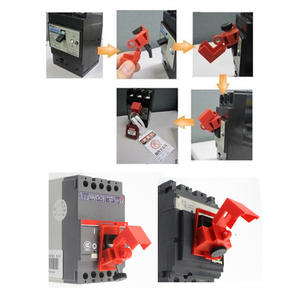 Petit disjoncteur miniature à pince, boîtier moulé, verrouillage 6207, interrupteur de déconnexion, étiquette de verrouillage rouge - Product Image 4