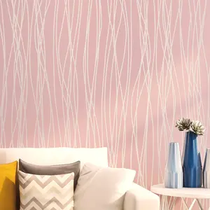 Roze Strip Kinderkamer Meisjes Kamer Wanddecoratie Home Improvement Peel En Stick Behang 3d Textuur Muurstickers In Rol