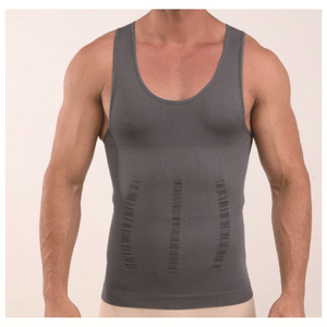 Camiseta de compresión para hombre, moldeadora de abdomen, <span class=keywords><strong>chaleco</strong></span> adelgazante, camiseta interior para barriga de cerveza y senos masculinos - Product Image 5