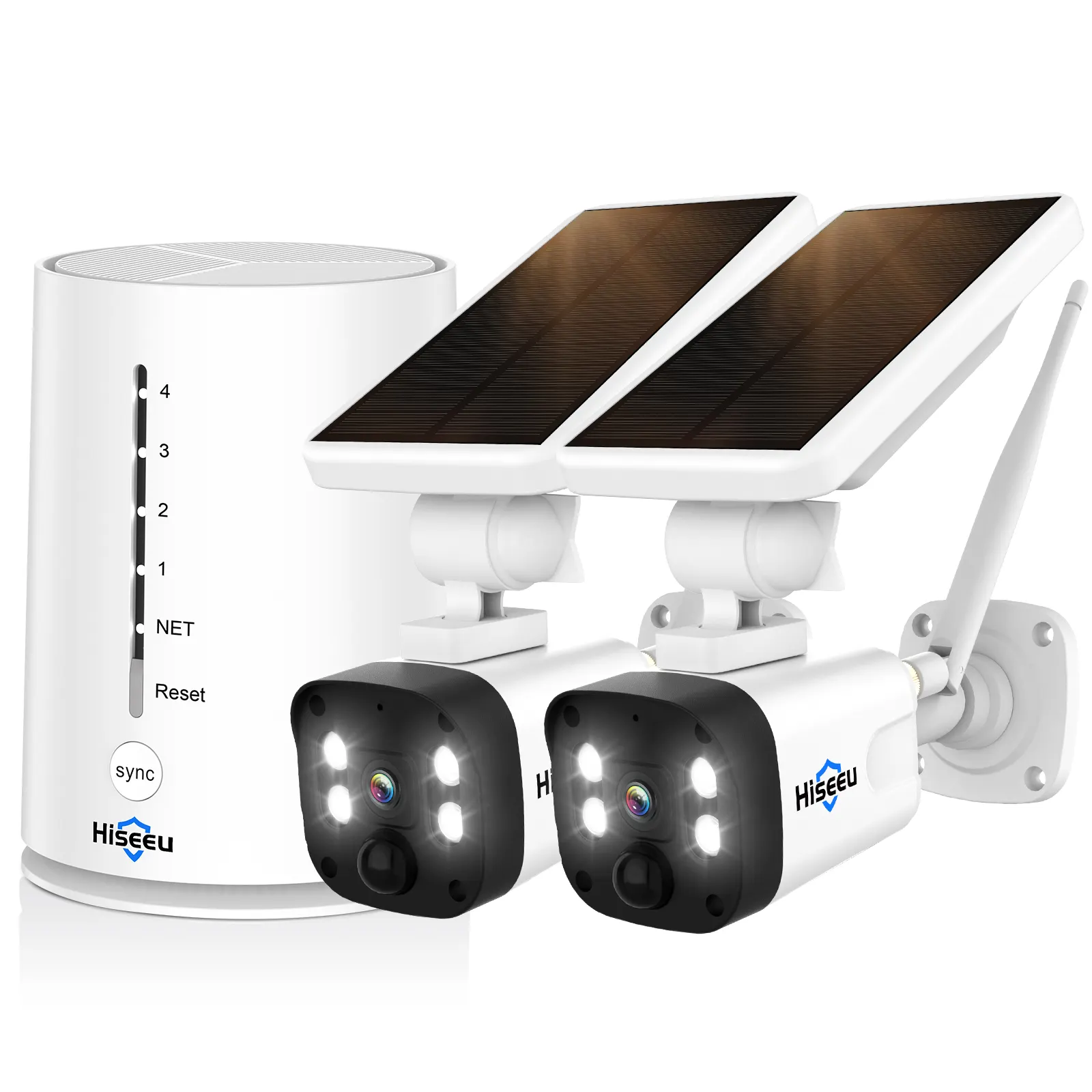 4MP 2 Channel Two-way audio frequency Wifi battery Camera Kit Security p2p Solar Wireless Nvr Set System Outdoor
