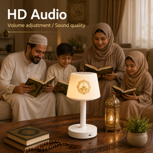 Equantu Islamic Quran Player <b>LED</b> Desk Lamp With Remote Control Blue tooth <b>Speaker</b> Rechargeable For Muslim Prayer - Product Image 6