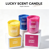 Bougie parfumée en verre coloré sur mesure en gros, bougies aromatiques en cire de soja naturelle de haute qualité, décoration d'intérieur et cadeaux haut de gamme