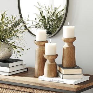 Chandelier <span class=keywords><strong>en</strong></span> <span class=keywords><strong>bois</strong></span> Chandelier <span class=keywords><strong>en</strong></span> <span class=keywords><strong>bois</strong></span> <span class=keywords><strong>haut</strong></span> Décoration de centre de table Chandelier de ferme Ensemble de 3 pièces - Product Image 4