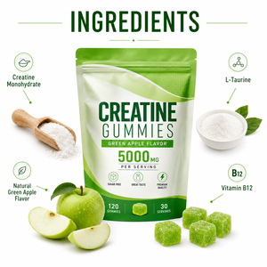 Bonbons Gommeux Électrolytes Nutritionnels Sportifs pour Adultes Marque Blanche : HCl Pur, L-Taurine Micronisée, Vitamine B12 Monohydrate - Product Image 4