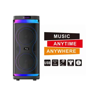 Factory partybox 40 Watt double 6.5inch speaker big powered LED indoor party speaker