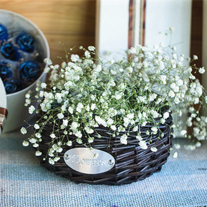wholesale nice wicker <b>basket</b> for garden or flower rustic chic <b>small</b> round wicker flower pot with plastic liner - Product Image 2