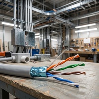 Cable Ethernet Cat5e/Cat6 de Alta Velocidad para Interiores, 305m, FTP/UTP, Revestimiento de PVC Impermeable, Compatible con POE, Transmisión de Datos Estable