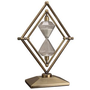 Modern Geometric <b>Hourglass</b> Timer 30 Minute Zinc Alloy Office Desk Decoration - Product Image 5