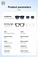 Lunettes Intelligentes IA avec Bluetooth, Interprétation Multilingue en Temps Réel (100+ Langues), Écran Couleur, Écoute Musicale, Faible MOQ, Personnalisables