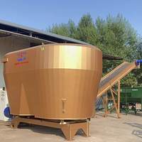 Mélangeur TMR vertical stationnaire, mélangeur d'aliments en métal, outil agricole professionnel