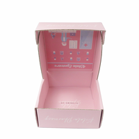 Boîte à faux ongles vide, logo personnalisé, petit rose violet, boîte d'emballage de faux ongles