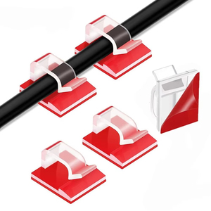 Clips de câbles autocollants personnalisables en gros – Supports de câbles durables <span class=keywords><strong>pour</strong></span> la gestion des fils à la maison, au bureau et en voiture - Product Image 1