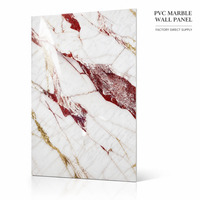 Revêtement mural en PVC UV effet marbre, style européen, panneau rigide imperméable, usage hôtelier et domestique, garantie 5 ans, stock disponible