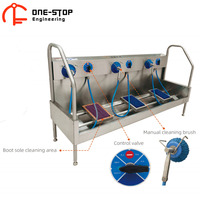 Machine de lavage automatique de bottes et de nettoyage de semelles SUS304 pour l'hygiène industrielle des usines alimentaires et des abattoirs