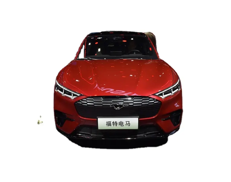 Красный Электрический гоночный автомобиль Changan Ford Mustang Mach-E 2024, средний внедорожник с панорамным Люком на крыше