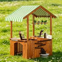 Nouvel ensemble de cuisine extérieure en bois et maison de jeu de sable pour jeux de rôle préscolaires - Unisexe