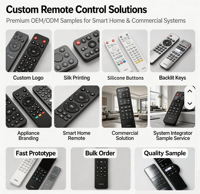 Control Remoto de Audio Ergonómico de 45 Teclas RCT7045, Control Remoto Multifuncional IR BLE con Batería 2AAA