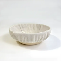 Juego de cestas de ratán para fermentar pan, ovaladas de 10 pulgadas y de 9 pulgadas, suministros para masa madre, herramientas de panadería, aptas para horno, con forros
