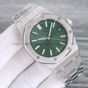 Reloj de Buceo C Factory con Cristal de Zafiro Moissanite 4131, Marcadores de Hora de Diamantes en Oro Rosa, Correa de Cuero, Multifunción - Product Image 3