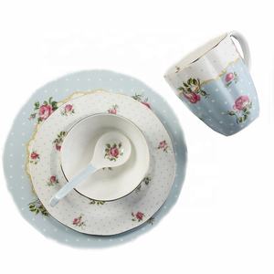 Ensemble de 5 pièces de cuisine en porcelaine, accessoires de cuisine, style anglaise, bols, plats, tasses de table, <span class=keywords><strong>petit</strong></span> <span class=keywords><strong>déjeuner</strong></span>, vente en gros, - Product Image 3