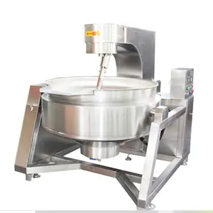 Gas steam heating Industrial cooking kettle for tomato sauce curry sauce