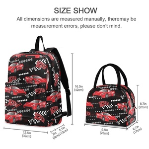 Cute Cartoon Car Custom Print <b>Students</b> Kids School Bag Kid's Cute <b>Backpack</b> Bag Set Children School Bag Set for Boys - Product Image 2