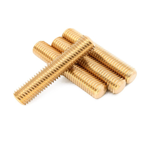 Tige filetée en laiton à double filetage métrique/imperial DIN 975/DIN 976, boulon à double filetage en cuivre, tige filetée complète - Product Image 1