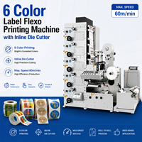 Machine d'impression flexographique semi-automatique 6 couleurs rouleau à rouleau pour étiquettes ZBRY-450 avec découpe en stack en ligne pour tubes – Nouvelle imprimante
