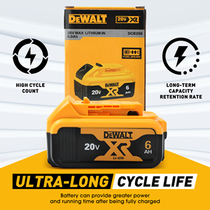 Batería Recargable de 20 V Máx. 6.0 Ah DCB206 DCB205 DCB204 <span class=keywords><strong>DCB203</strong></span>, Batería Potente para Herramientas, Compatible con DEWALT - Product Image 4