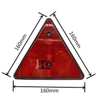 Nouveau réflecteur triangulaire E MARK de sécurité, 150 mm, rouge, en ABS, 100 % étanche, 12 V