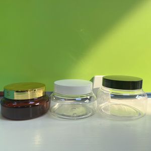 Tarros para Exfoliante Corporal de 8oz, Tarros de Plástico Transparente con Tapas, Envases para Exfoliante de Azúcar, Tarros Vacíos de Perfil Bajo para Manteca Corporal - Product Image 2