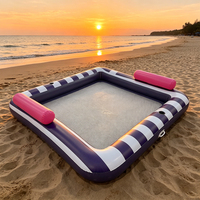 Matelas flottant gonflable en PVC avec oreiller, hamac aquatique portable pour piscine, plage et lac