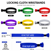 Bracelets en tissu personnalisés pour événements, bandes de sécurité en tissu personnalisées avec fermeture à glissière unidirectionnelle, rubans imprimés pour fêtes