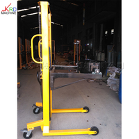 Chariot de manutention de fûts portable de 400 kg, chariot hydraulique manuel pour déplacer les fûts d'huile, chariot élévateur avec balance