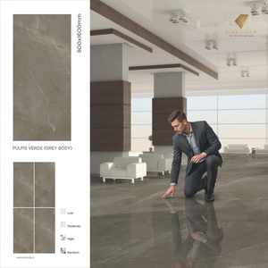 Azulejos de porcelana Pulpis Pearl 800x1600mm, acabado brillante, para suelo y pared, aspecto de piedra premium, 80x160cm - Product Image 2