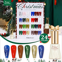 Miss Gooey – Nouvelle collection populaire de vernis gel 24 couleurs pour Noël, design 3D œil de chat, OEM/ODM, sans TPO ni HEMA