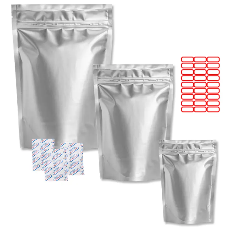 Seaux Grand 1 Quartprom Robes Mylar Sacs avec Absorbeurs d'Oxygène pour Nourriture Gallon Odeur Preuve Emballage Feuille D'aluminium Bonbons