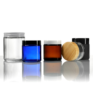 Tùy chỉnh thương hiệu của bạn 1oz 2oz lọ kem thủy tinh với hạt gỗ tre tăng nắp vàng cho chăm sóc da - Product Image 3