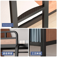 Lit superposé double moderne et minimaliste pour étudiants, cadre en fer réglable en hauteur, durable et écologique, idéal pour dortoir et chambre à coucher