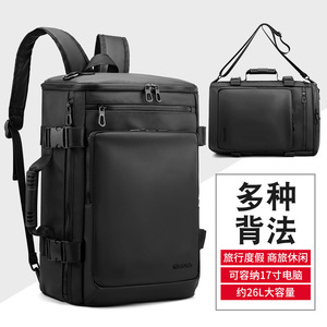 Sac à dos unisexe noir de 15 pouces pour étudiants avec poche intérieure zippée pour les voyages de loisirs, design uni - Product Image 3