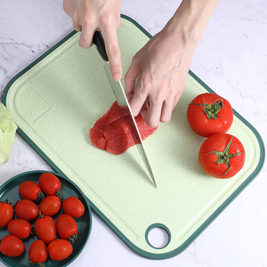 Tabla de cortar de doble cara, rectangular, material PP, antibacteriana, para verduras, frutas, apta para lavavajillas - Product Image 3