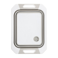 Bac de préparation BBQ pliable de grande taille, planche à découper, panier de barbecue multifonction, passoire, couvercle, bol en plastique portable, pique-nique, camping