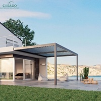 Pergola innovante en aluminium à lames orientables pour résidences, protection flexible contre le soleil et la pluie